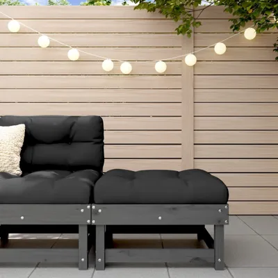 Produktbild von Design Möbel Gartenhocker Grau Massivholz Kiefer - 2024 Neu