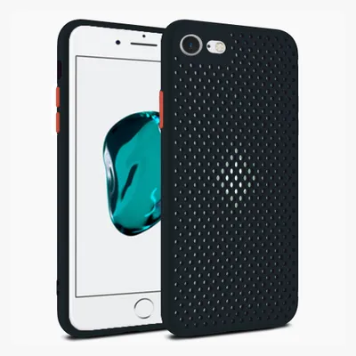 Zdjęcie produktu dla Silikonowe etui Smartphonica iPhone 6/6s z otworami - czarne
