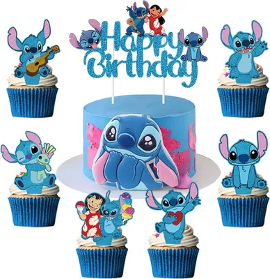Immagine prodotto di Decorazioni per torte per bambini - Set da 25 pezzi - Decorazioni per torte - Topper per torte - Topper per cupcakes - Motivi a tema cartone animato