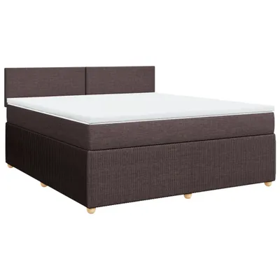 Produktbild von Boxspringbett mit Matratze Dunkelbraun 180x200 cm Stoff