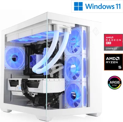 Image de PC Gaming M12620H / AMD Ryzen 5 9600X, 6x 3900 MHz / AMD RX9070 / 32 Go DDR5 RAM / M.2 SSD 1000 Go - Windows 11 Home