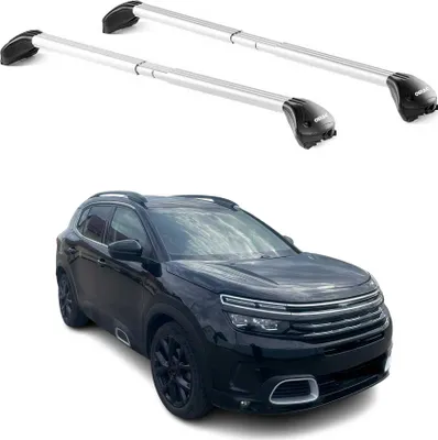 Image de Barres de toit pour Citroen C5 Aircross 2019-2025 Gris Argenté 2 pièces ABE