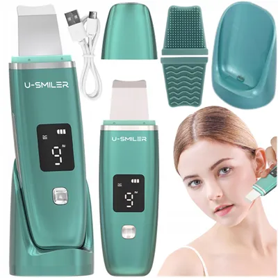 Obrázok produktu pre KRUMAD Ultrazvukový čistič pleti 5 v 1, kavitačný peeling, EMS, iontová sonoforéza, bezdrôtový, čistič tváre s USB