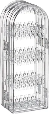 Produktbild von Acryl Ohrringständer Faltbildschirm - Ohrring Halter Aufhängung Schmuckdisplay Organizer - Hält bis zu 120 Paar Ohrringe