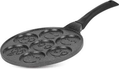 Immagine prodotto di Padella MagicHome, induzione, 27 cm, per pancake e uova al tegamino, con faccine, per 7 pezzi
