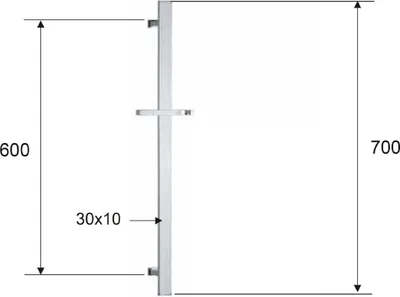 Productafbeelding van Sapho douchedeur, hoekmodel, 700 mm, mat zwart