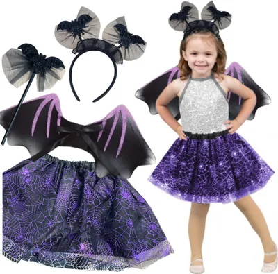 Produktbild von Kostüm für Mädchen, Flügel, Tutu, Stirnband