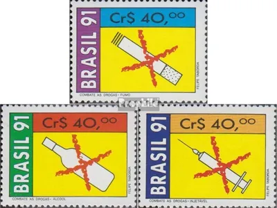 Produktbild von Briefmarken Brasilien 1991 Mi 2407-2409 (kompl.Ausg.) postfrisch Kampf gegen Drogenmissbrauch