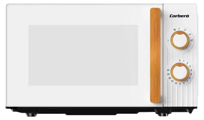 Zdjęcie produktu dla Corbero CMICG270WOODW, Blat, Mikrofalówka Solo, 20 l, 700 W, obrotowy, Biały