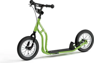 Zdjęcie produktu dla Hulajnoga Yedoo One dla dzieci od 100 cm, z oponami pneumatycznymi 12/12 i stojakiem Zielony