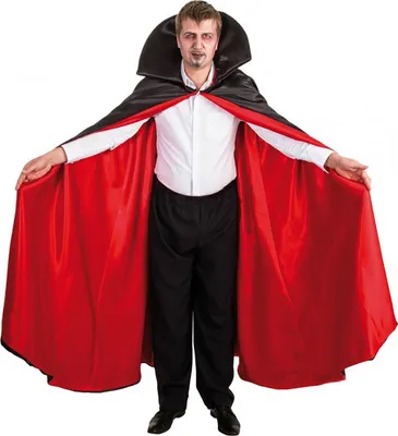 Dracula Kostüm Grafen Umhang Halloween Vampir Teufel deluxe für Herren Einheitsgröße Fasching Karneval Mottoparty