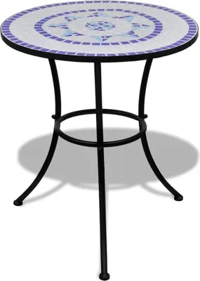 Obrázek produktu pro vidaXL 3dílná sada keramických dlaždic Bistro Set Modrá a bílá