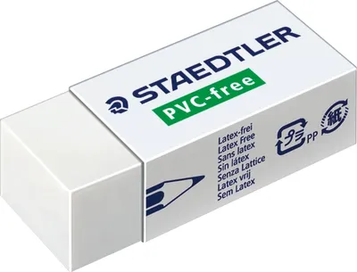 Produktbild von Radierer Kunststoff 19x13x43mm weiß Packung mit 30 Stück