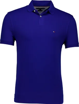 Produktbild von Tommy Hilfiger Polo kobaltblau einfarbig normale Passform Baumwolle