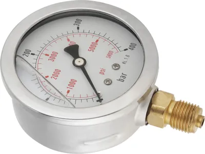 Image de 0?400BAR 0?5800PSI G1/4 68mm Dial Hydraulic Pressure Gauge Meter