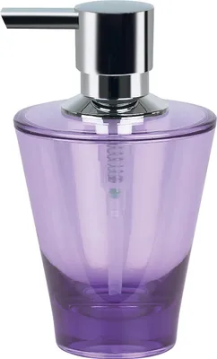 Obrázek produktu pro Dávkovač tekutého mýdla Spirella "Max", objem 8,5 x 8,5 x 14,5 cm - 250 ml - fialový/fialový