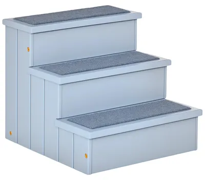 Image de Escalier pour animaux domestiques, espace de rangement, tapis antidérapant, gris, 405 x 445 x 38 cm