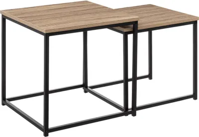 Obrázek produktu pro Sada 2 konferenčních stolků v dekoru dub ALIA