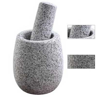 Produktbild von Mörser und Stößel, 10 cm Durchmesser, 13 cm hoch, Mörser geeignet zum Mahlen von Kräutern, Gewürzen und Nüssen