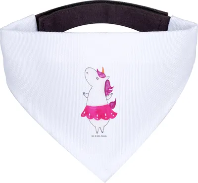 Produktbild von Mr. & Mrs. Panda Hundeschal Einhorn Ballerina - Weiß - Geschenk, Tanzen, Wohnung, Einhörner, Geburtstag, Unicorn, Halstuch Hund, Tuch, Schal Für Hunde, Hundehalstuch