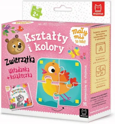 Zdjęcie produktu dla Gra układanka Zwierzątka + Książeczka / Aksjomat