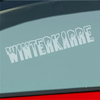 Produktbild von Auto Aufkleber Winterkarre Tuning 15x3 cm Milchglas Sticker Heckscheibenaufkleber