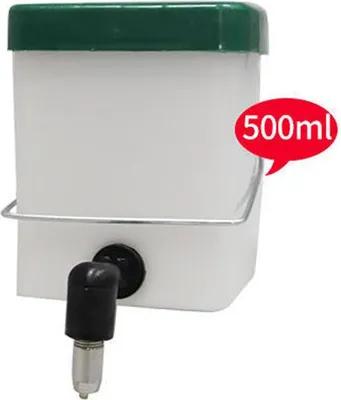 Obrázek produktu pro Dávkovač vody pro králíky, netěsnící, automatický, nerozlitý dávkovač vody z nerezové oceli, 500 ml