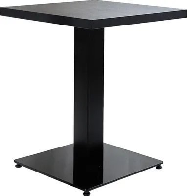 Zdjęcie produktu dla Stolik barowy Happyment Deluxe - Kwadratowy - Stolik barowy do wnętrz - Metal i drewno - Stolik imprezowy - Czarny - 80×80×74 cm