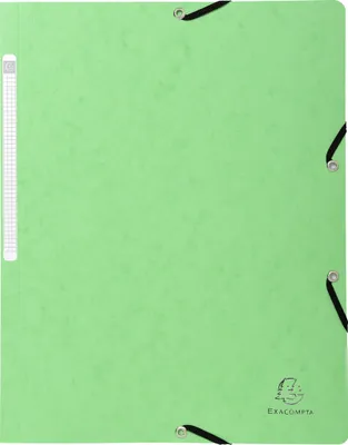 Produktbild von Exacompta 25x Eckspannmappe + Gummizug ohne Klappen, Karton, A4, Lindgrün, 5563E