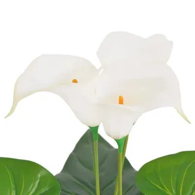 Produktbild von vidaXL Künstliche Calla-Lilie mit Topf 45 cm Weiß
