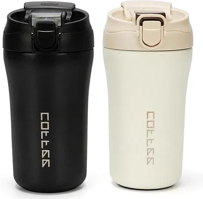 Image de Set de mugs de voyage isothermes de 2 à 400 ml - Acier inoxydable isotherme - Joints étanches - Bouteilles/mugs isothermes