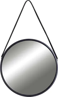 Obrázok produktu pre Kapitánske okrúhle zrkadlo na remienku Mirage 50 cm čierne