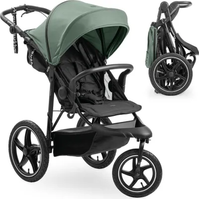 Produktbild von Hauck Runner 3, Betthimmel, All Terrain-Kinderwagen, Unisex, Aufblasbare Räder, Faltbar, Grün