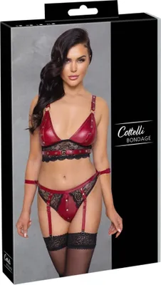 Zdjęcie produktu dla Zestaw biustonoszy do bondage - czerwono-czarny
