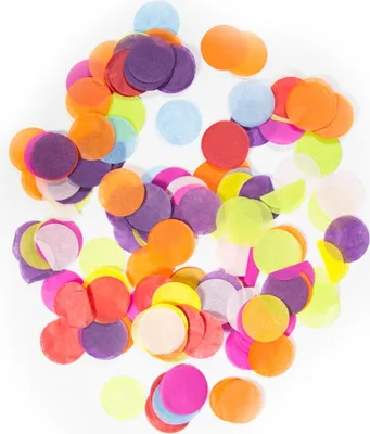 Produktbild von Folat Konfetti bunt Rainbow Dots 14 g, 2,5 cm Durchmesser, für Pinatas
