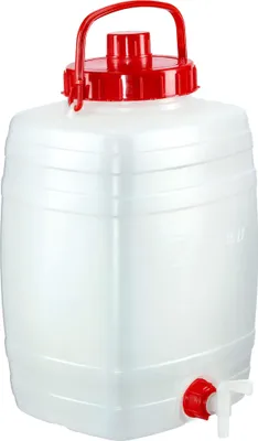 Produktbild von KADAX Wasserkanister "Asele", Trinkwasserkanister, Wassertank mit Hahn und Gummidichtung, Weiß, 15L