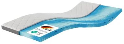 Produktbild von MSS e.K. 7 Zonen Gelschaumtopper mit Karo-Klima-Bezug 90 x 200 cm