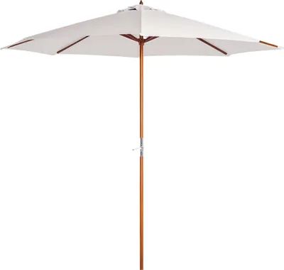 Produktbild von Holz Sonnenschirm Holzschirm Gartenschirm Balkonschirm 2,5m Creme