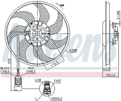 Produktbild von NISSENS 850091 Kühlerlüfter