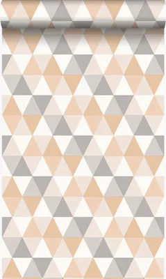 Produktbild von Origin Wallcoverings Tapete grafische Dreiecke Beige 53 cm x 10.05 m