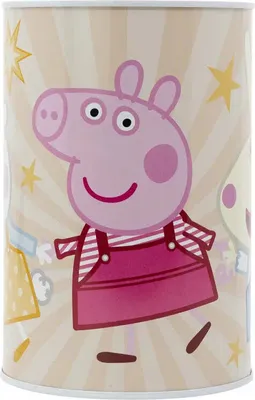 Produktbild von Peppa Pig Wutz Lucie Locke Kinder XL Spardose Sparschwein aus Weißblech