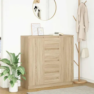 Zdjęcie produktu dla vidaXL Kredens z szufladami dąb sonoma 100,5x35x98,5 cm
