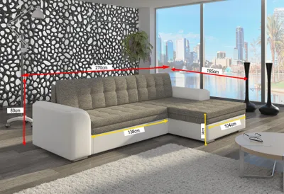 Produktbild von Design Schlafsofa Sofa Polster Wohnzimmer Ecksofa Couch Textl Stoff Garnitur