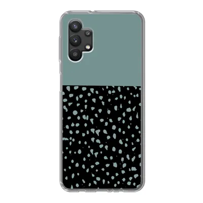 Produktbild von MuchoWow® Handyhülle Schutzhülle Hülle für Samsung Galaxy A32 5G Polka dots - Grün - Schwarz Silikon Softcase Handy Hülle - Softcase