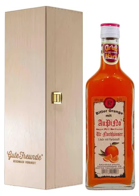 Produktbild von Bitter Orange Fruchtlikör mit Geschenk-Holzkiste