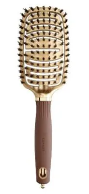 Produktbild von Olivia Garden Bürste Olivia Garden Flex Boar Bristles Gold&Brown Brush