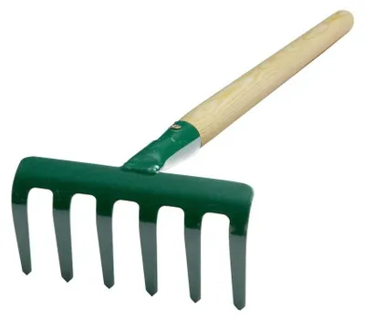 Image de Râteau, 6 dents, avec manche 55 cm, FED