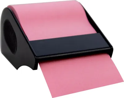 Image de RNK Verlag Rouleau de notes adhésives en dévidoir rose recyclé 60 mm x 10 m