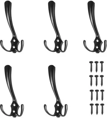 Produktbild von Aufhänger-Set 5 Stück schwarz Malatec 16874