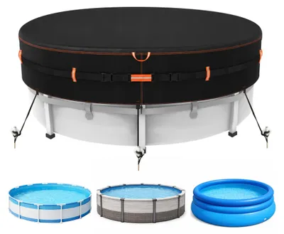 Imagen del producto de Cubierta redonda para piscina, de 3,6 metros de diámetro, para piscinas prefabricadas, cubierta para piscina